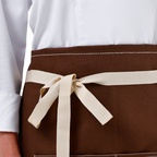 Brown Lisbon cotton waist apron, product view 4