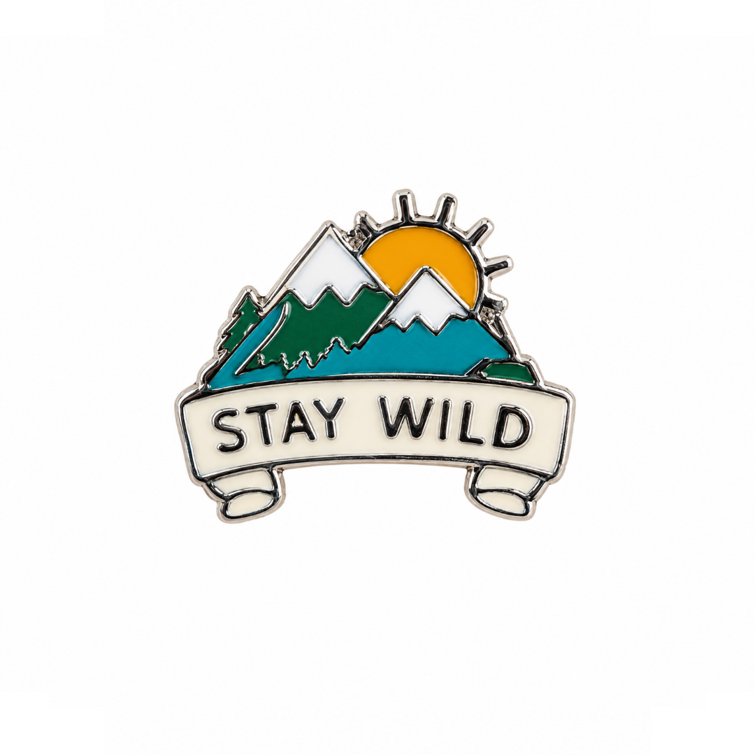 Stay Wild Mountain Pin Badge