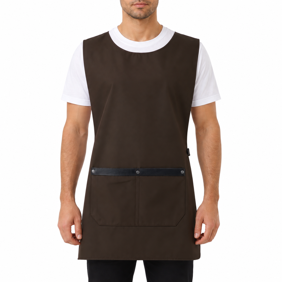 Milano brown professional apron – product photo 1