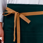 Green Lisbon cotton waist apron, product view 2