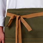 Olive Green Lisbon cotton waist apron, product view 2