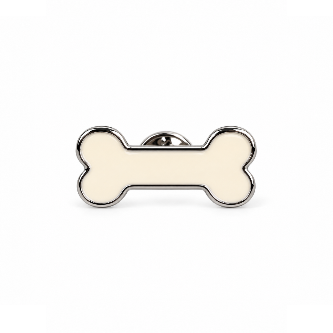 Cream Bone Pin Badge
