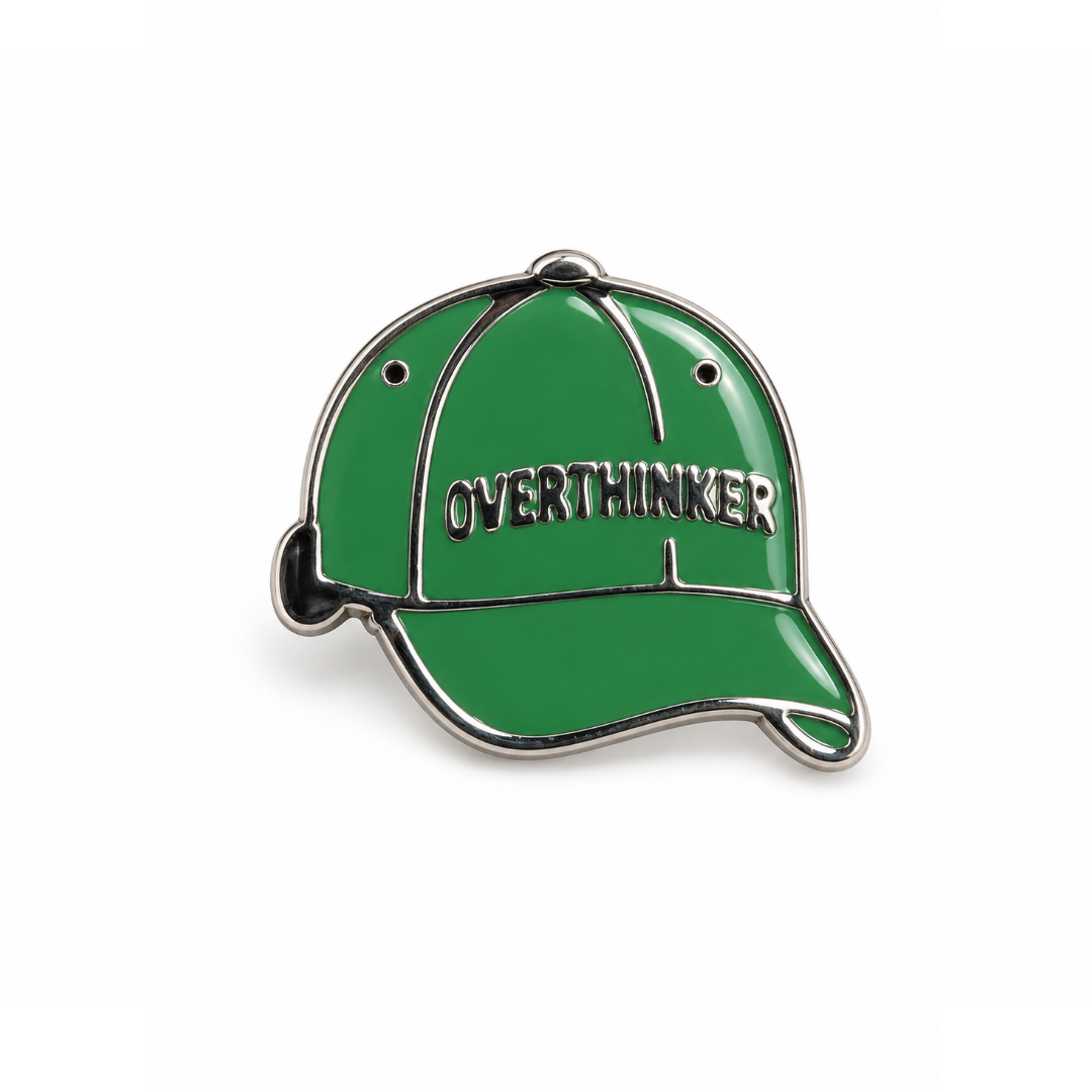 Overthinker Cap Pin Badge – Green