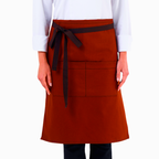 Terracotta Lisbon cotton waist apron, product view 1