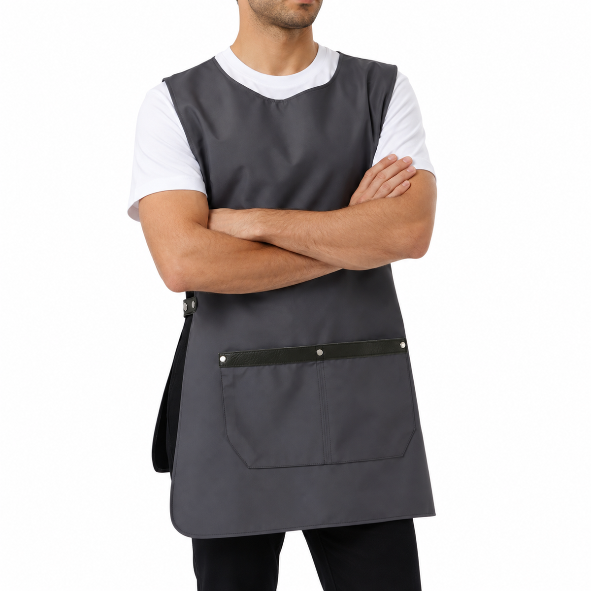 Milano dark grey professional apron – product photo 4