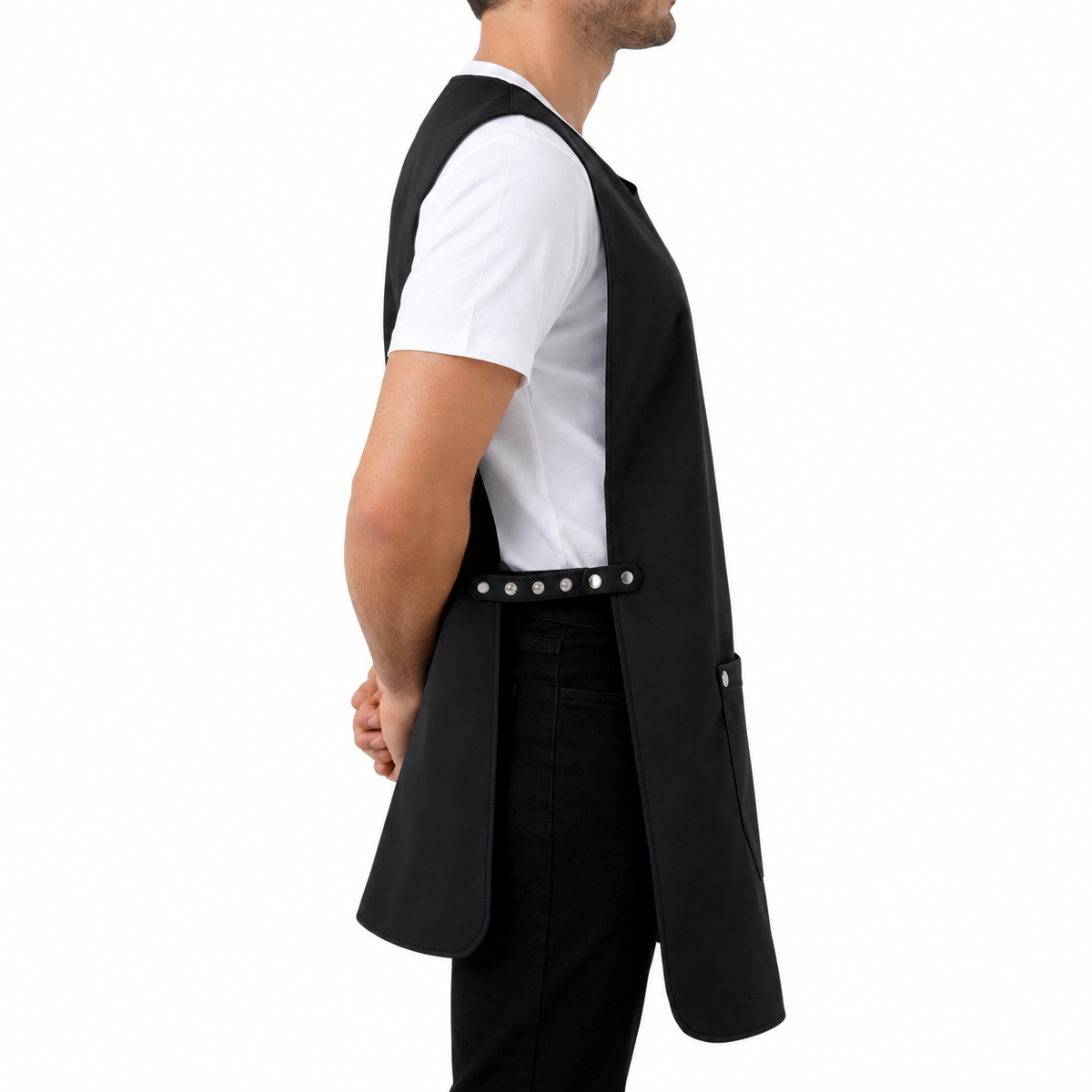 Milano black professional apron – product photo 2