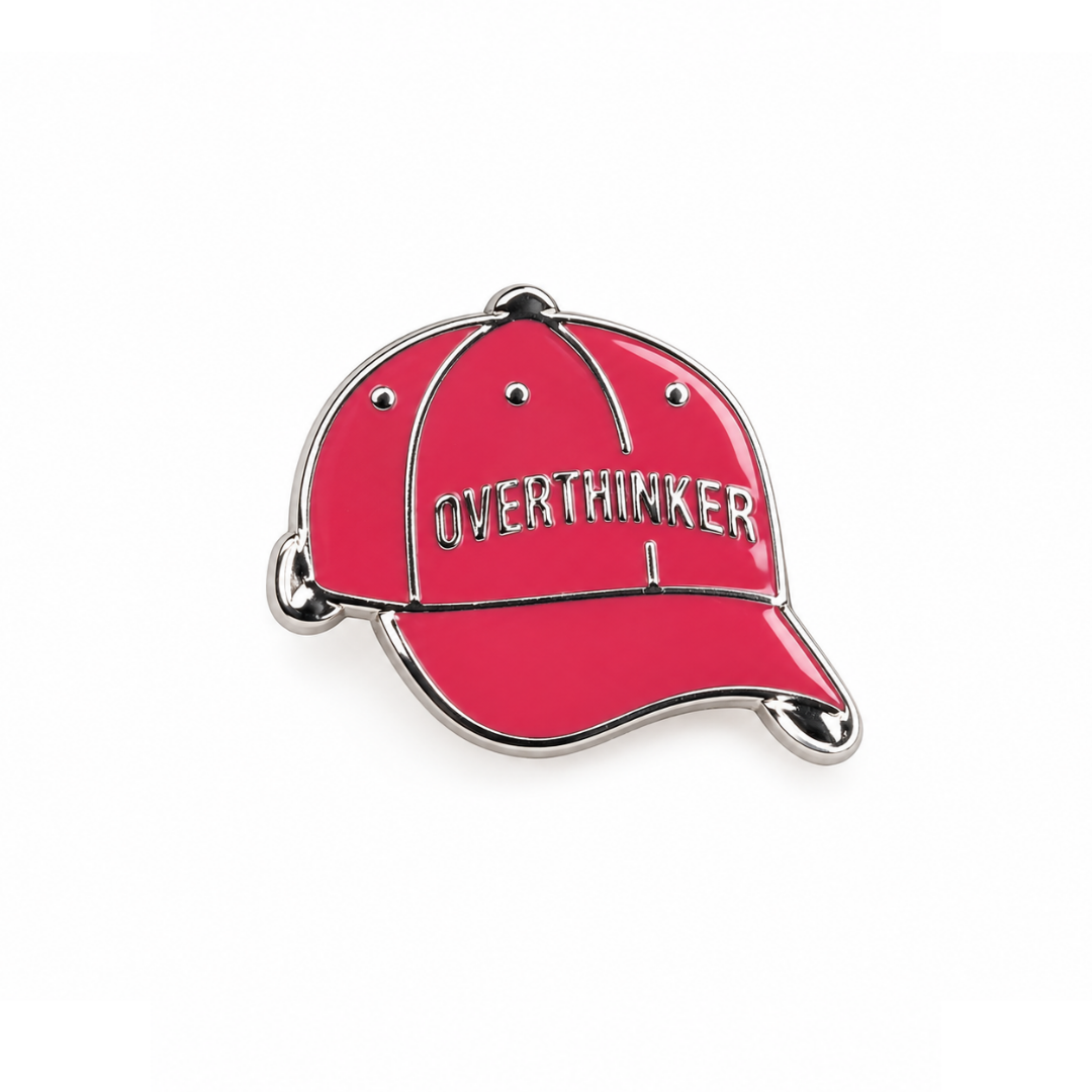 Overthinker Cap Pin Badge – Pink
