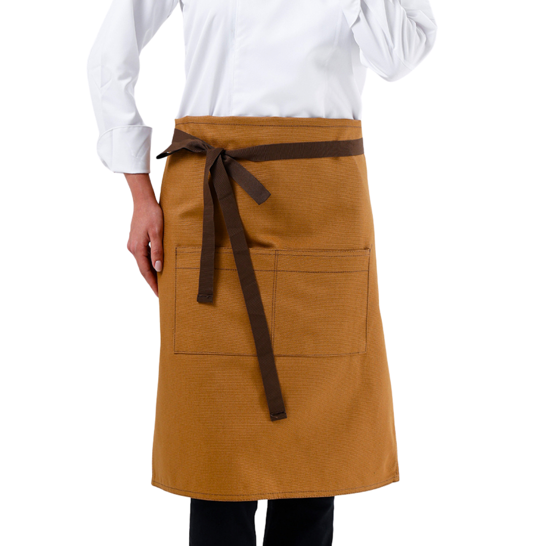 Caramel Lisbon cotton waist apron, product view 2
