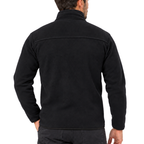 Black Unisex Fleece Jacket with 3 Zip Pockets