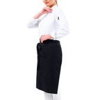Black Lisbon cotton waist apron, product view 2