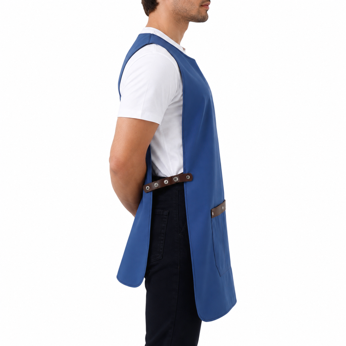 Milano blue professional apron – product photo 2