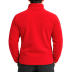 Red Unisex Fleece Jacket with 3 Zip Pockets