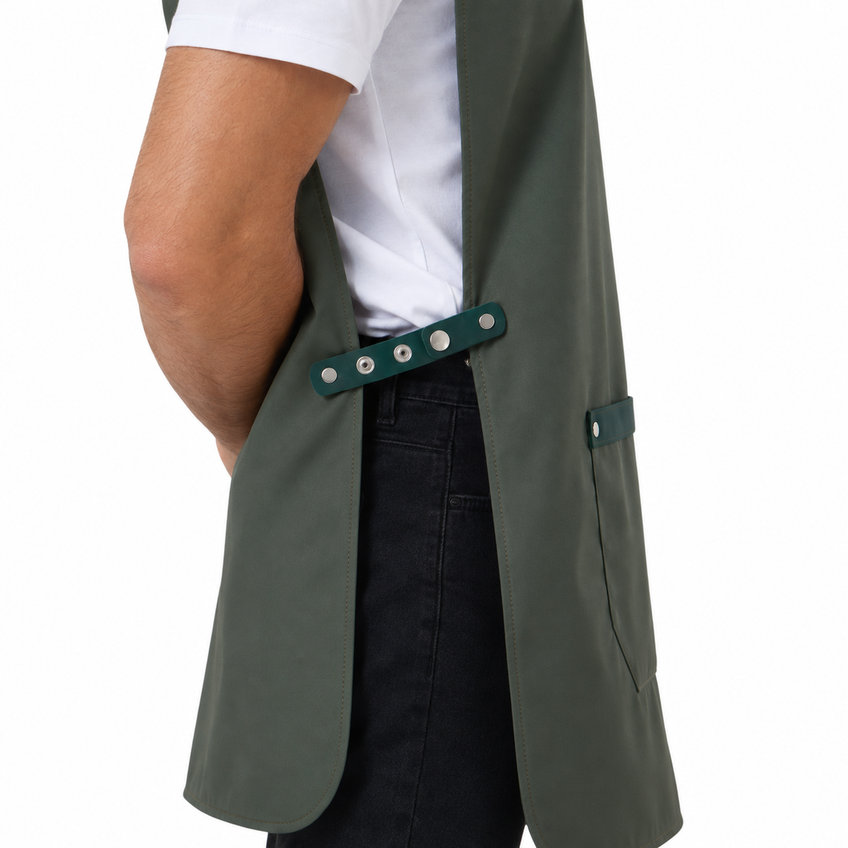 Milano khaki professional apron – product photo 3