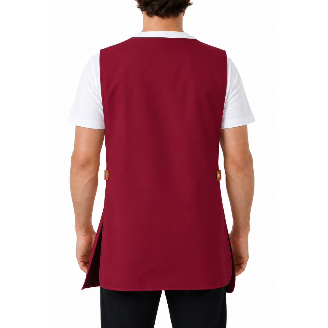 Milano burgundy professional apron – product photo 4