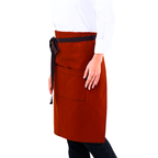 Terracotta Lisbon cotton waist apron, product view 3