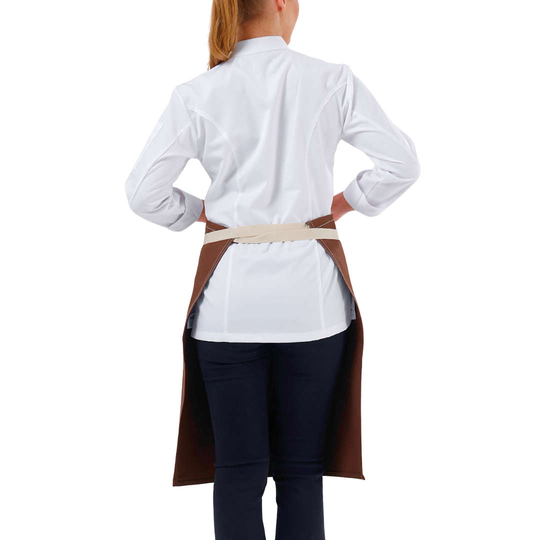 Brown Lisbon cotton waist apron, product view 5