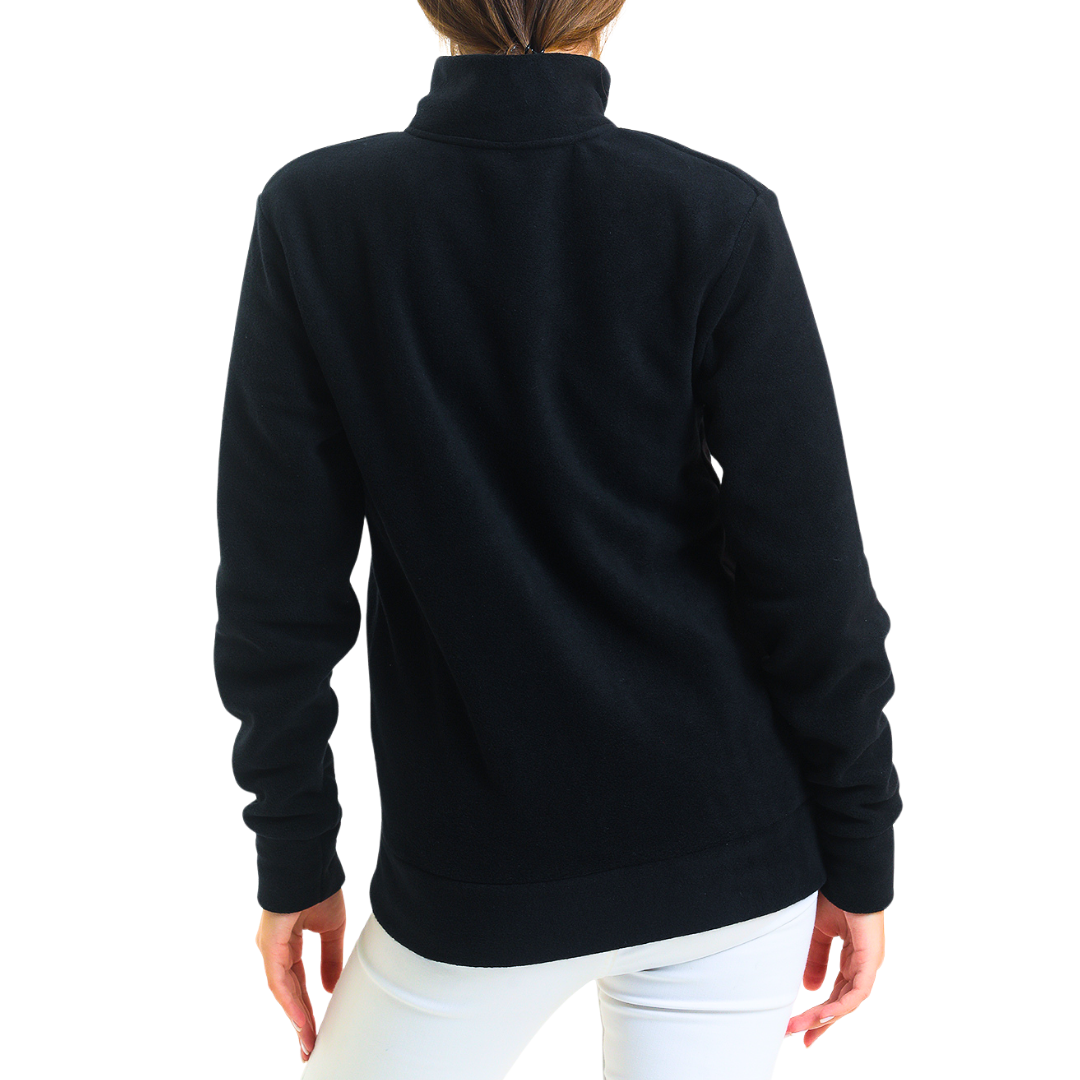 Black Unisex Full-Zip Fleece Jacket