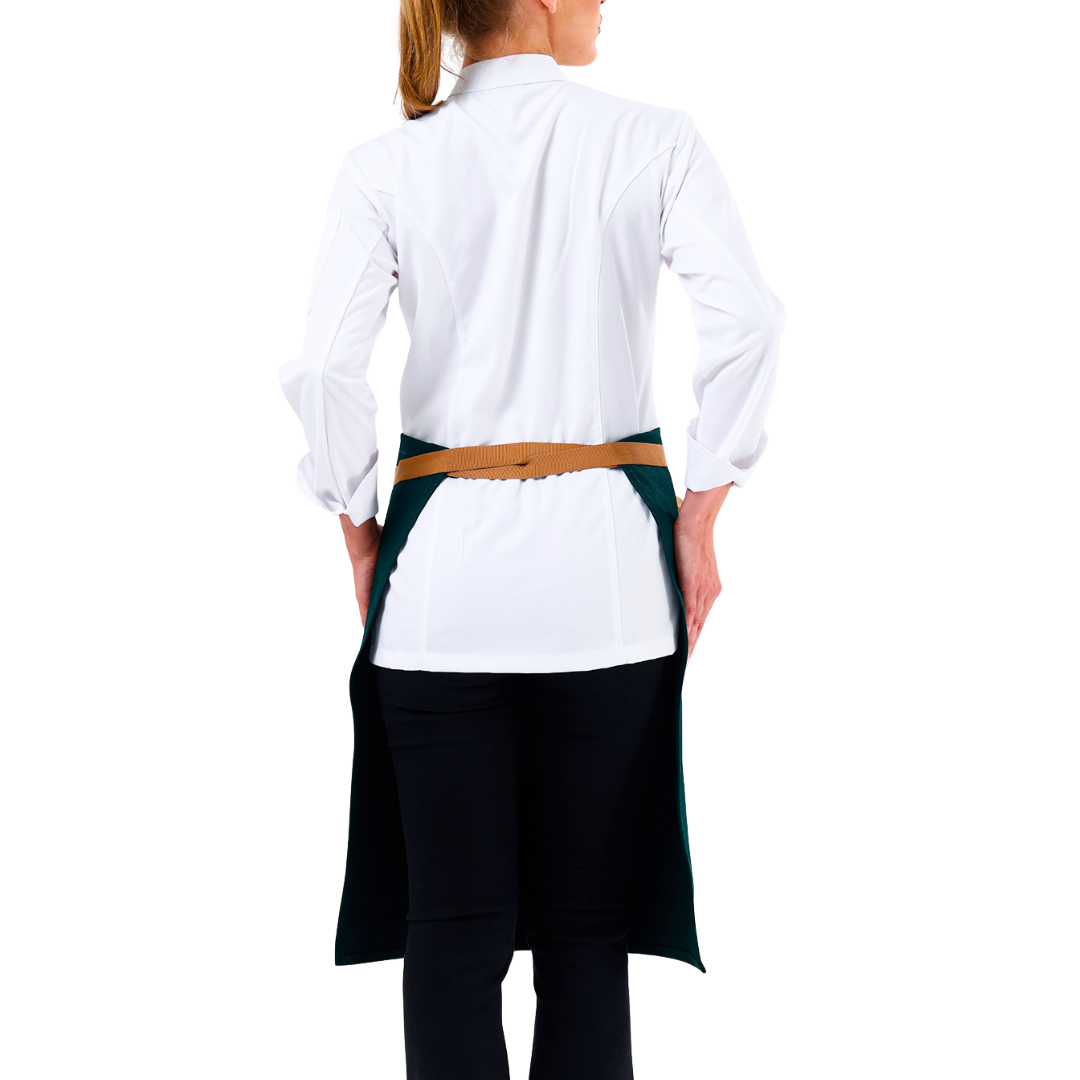 Green Lisbon cotton waist apron, product view 5