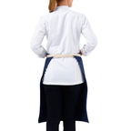 Navy Blue Lisbon cotton waist apron, product view 4