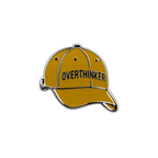 Overthinker Cap Pin Badge – Yellow