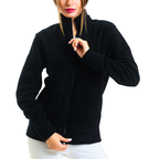 Black Unisex Full-Zip Fleece Jacket