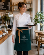 Green Lisbon cotton waist apron, product view 6
