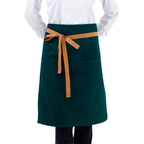 Green Lisbon cotton waist apron, product view 1