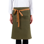 Olive Green Lisbon cotton waist apron, product view 1