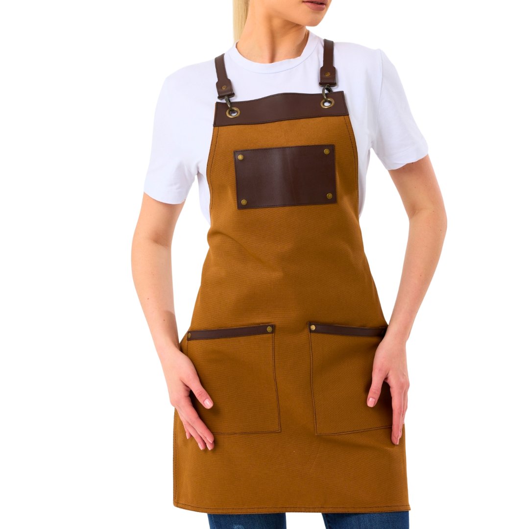 Amsterdam Apron - Caramel Brown