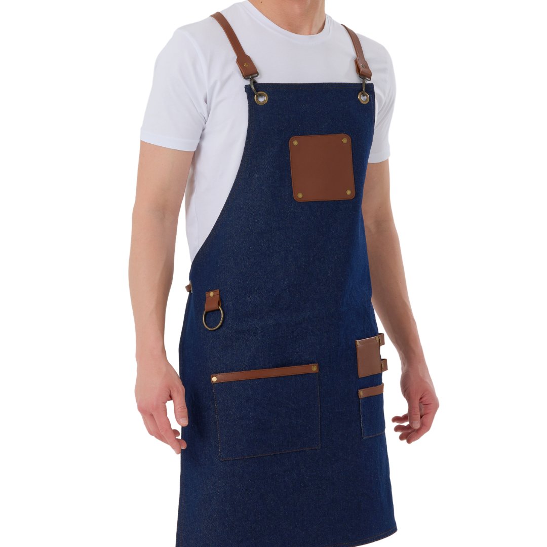 Istanbul Apron - Blue Denim