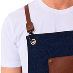 Istanbul Apron - Blue Denim