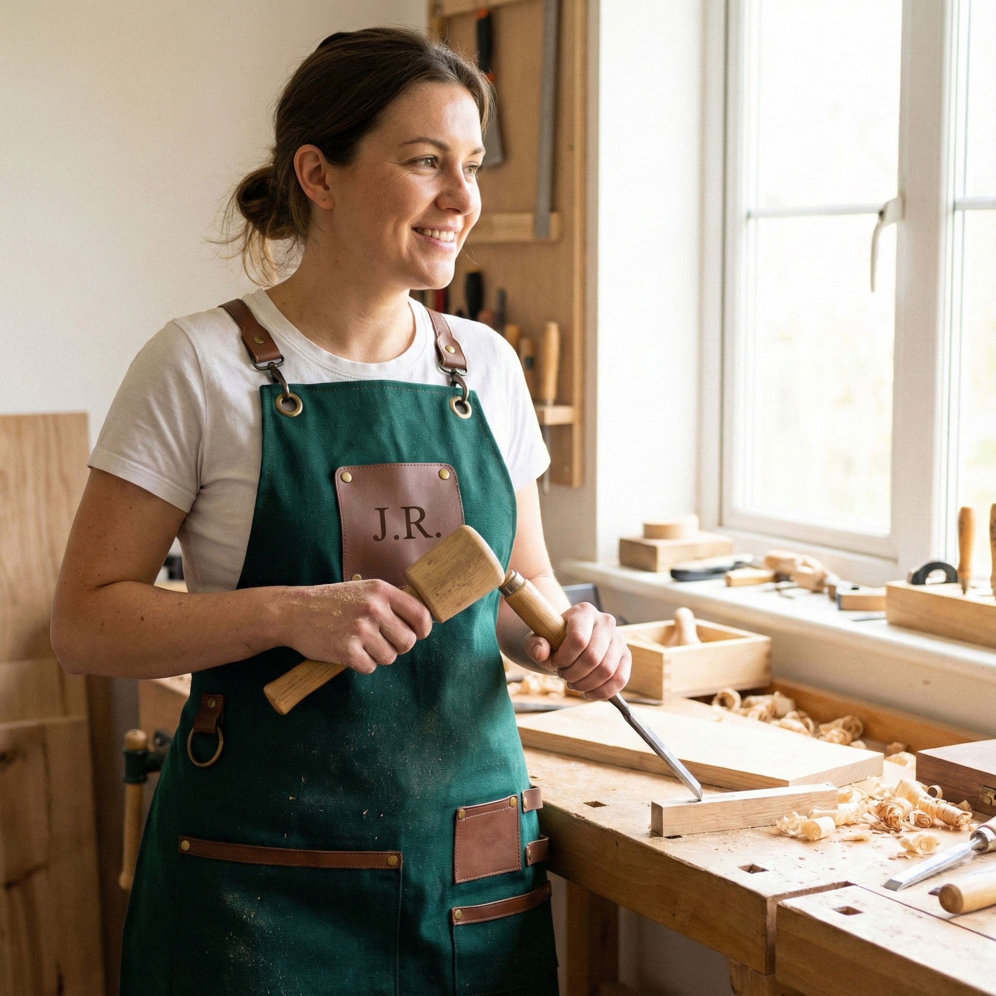 Istanbul Apron - Forest Green