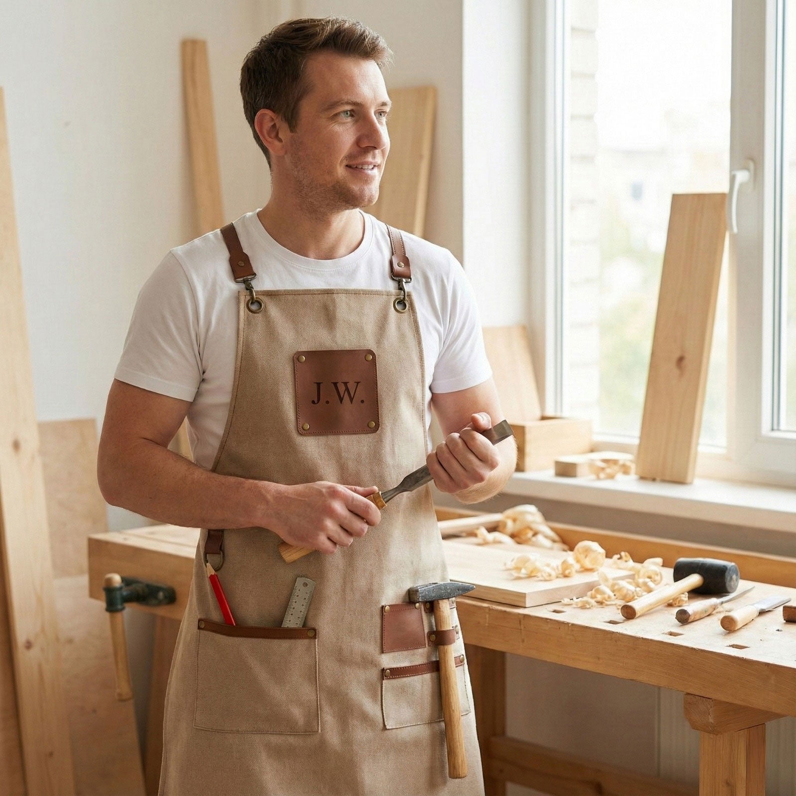 Istanbul Apron - Sandstone