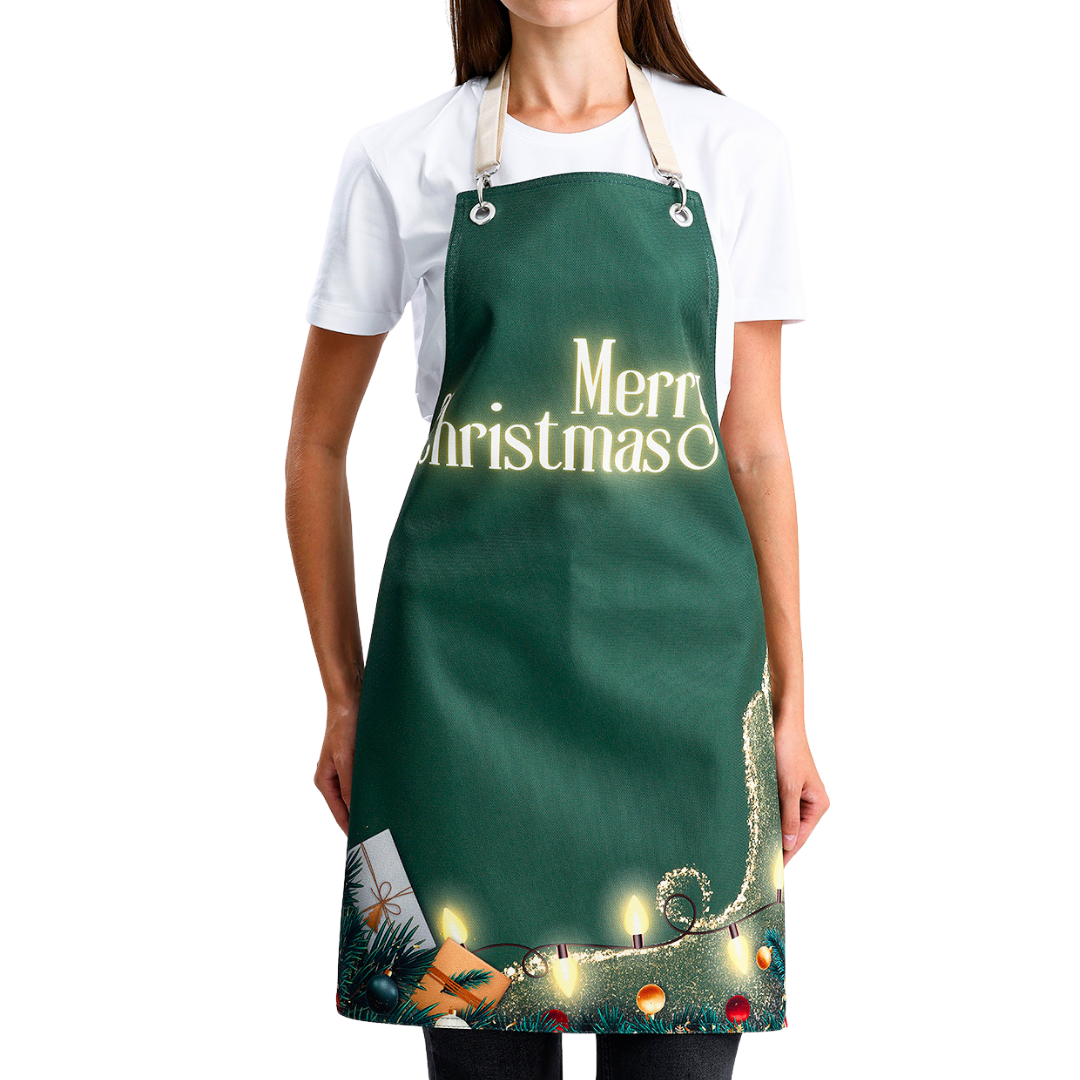 Winter Holiday Apron - Evergreen Glow