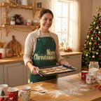 Winter Holiday Apron - Evergreen Glow
