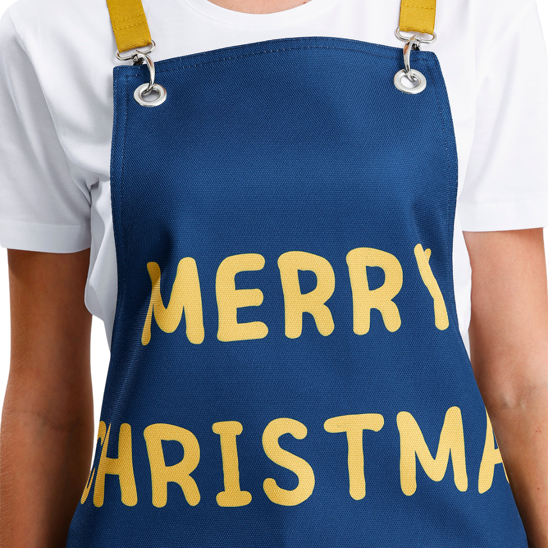 Winter Holiday Apron - Festive Penguins