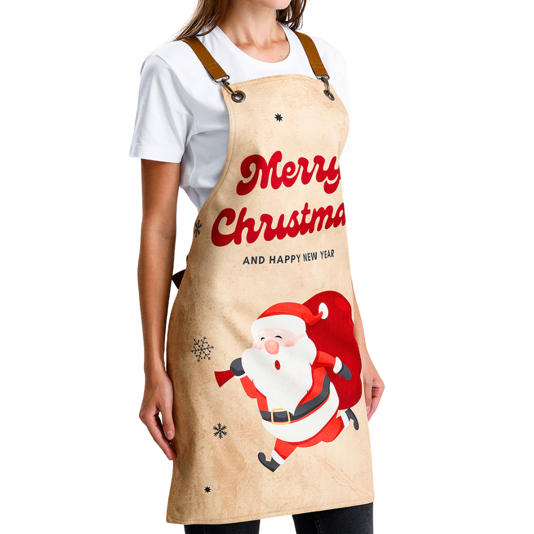 Winter Holiday Apron - Santa Sack