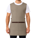 Milano light grey professional apron – product photo 1