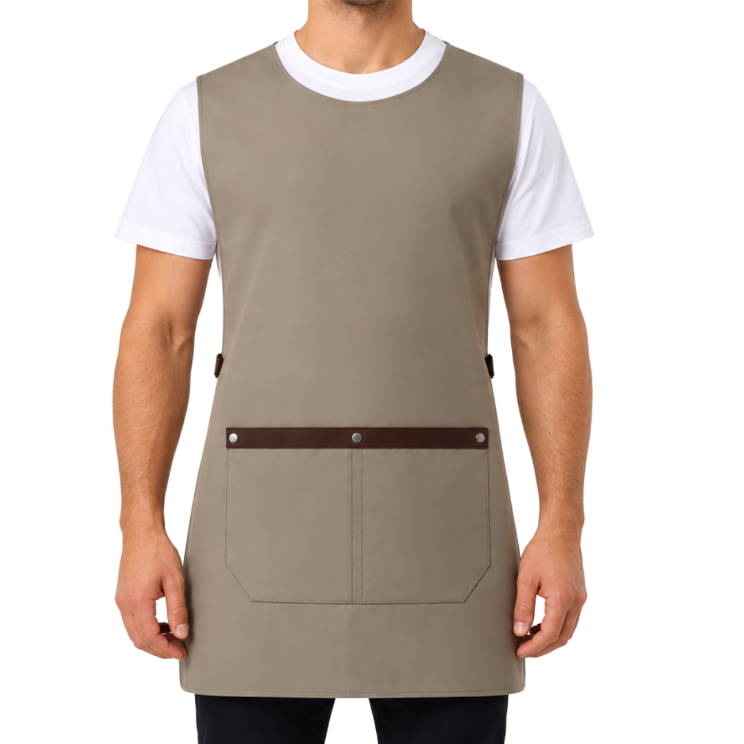 Milano light grey professional apron – product photo 1