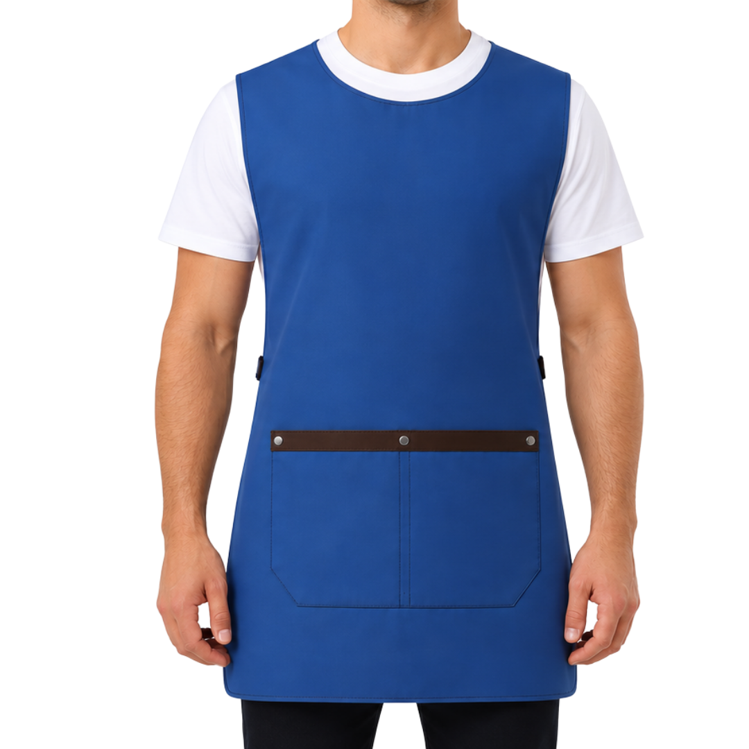 Milano blue professional apron – product photo 1