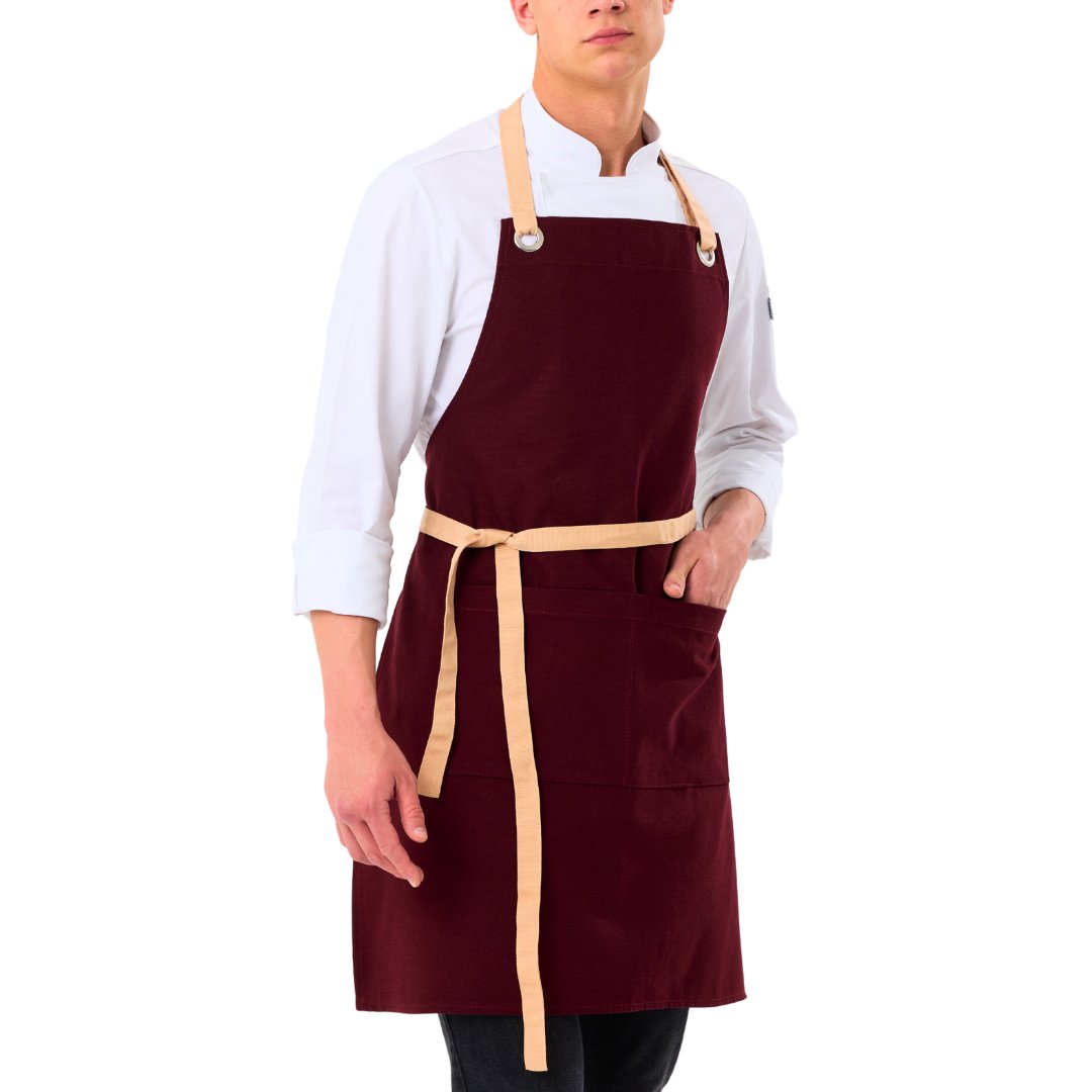 Naples Apron - Burgundy Red