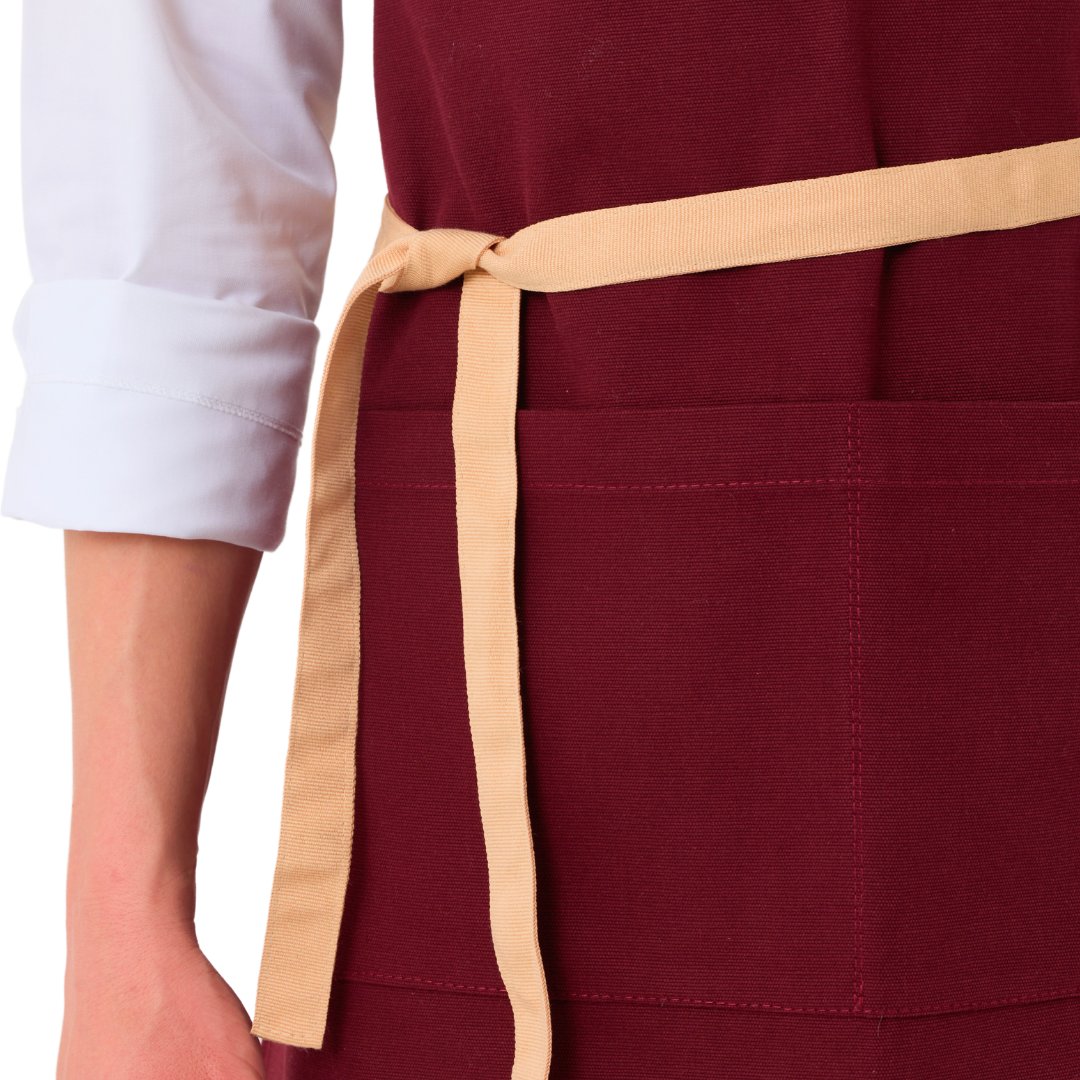 Naples Apron - Burgundy Red