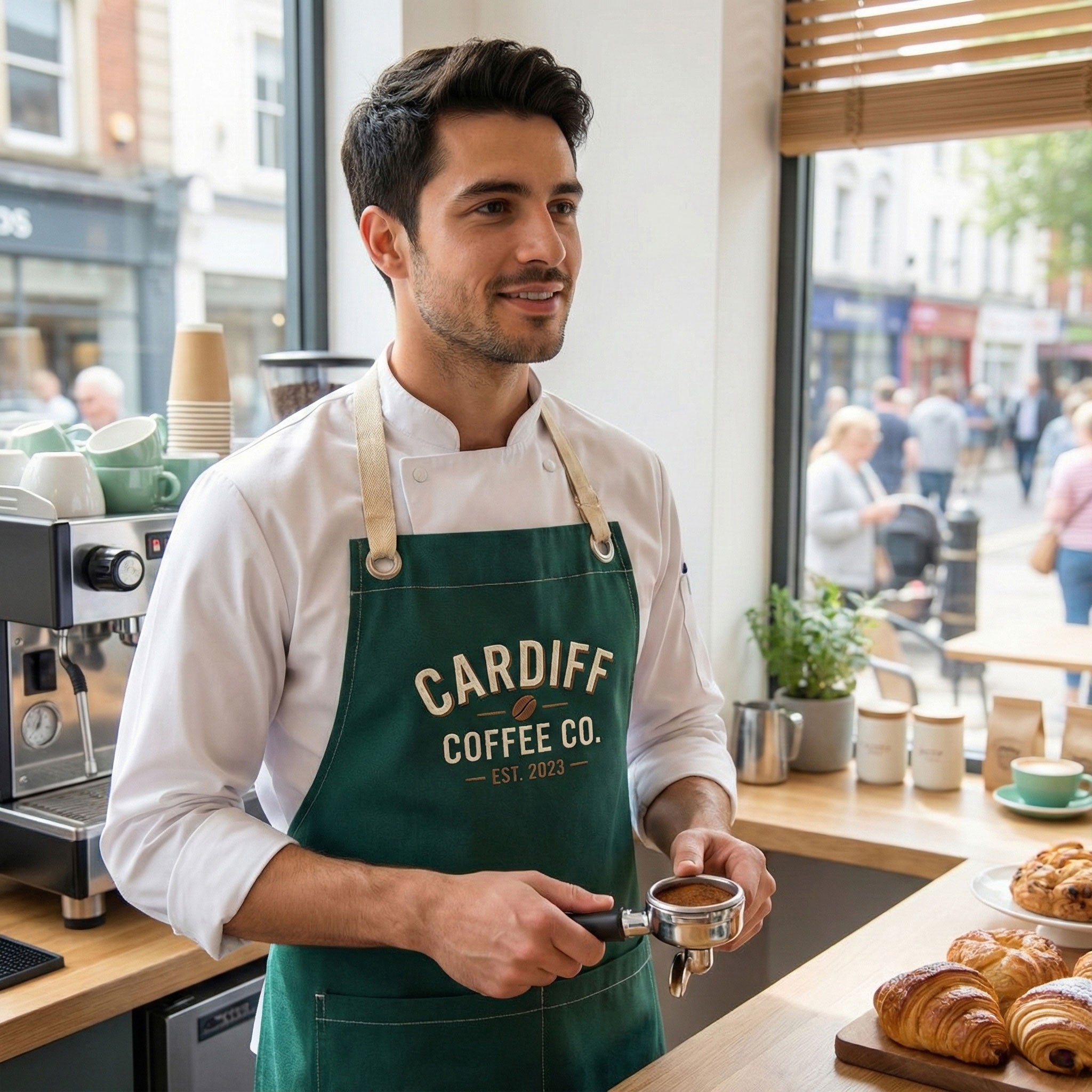 Naples Apron - Forest Green